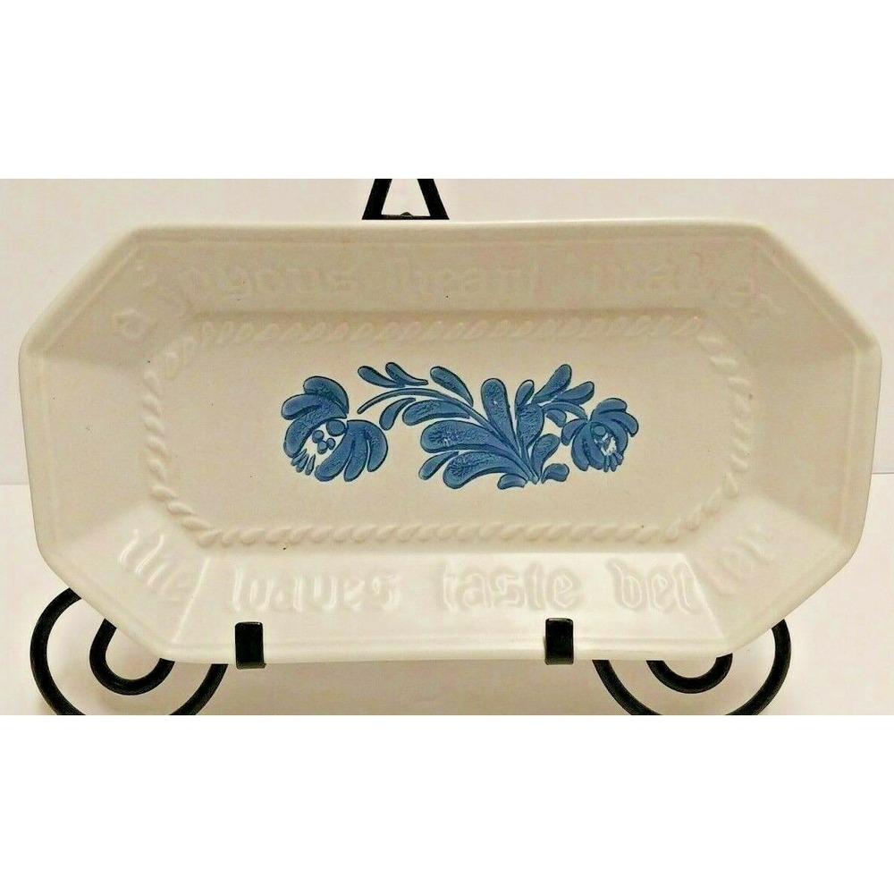 Pfaltzgraff USA Yorktowne 12" Bread Tray A Joyous Heart Stoneware